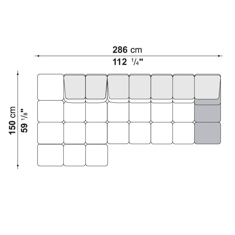 B&B Italia Tufty-Time Modular Sofa Composition B